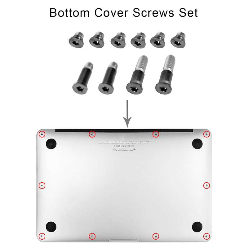 10 in 1 Bottom Cover Screws Set for Macbook Air Retina 13 inch A1932 2018 EMC3184 (Gold)