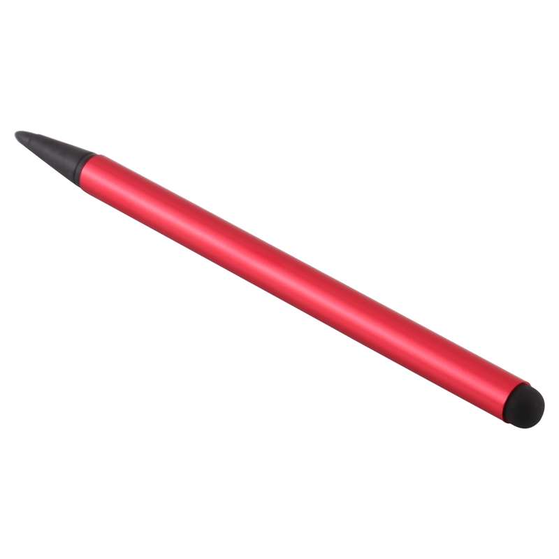 Resistive Capacitive Touch Screen Precision Touch Double Tip Stylus Pen(Silver)