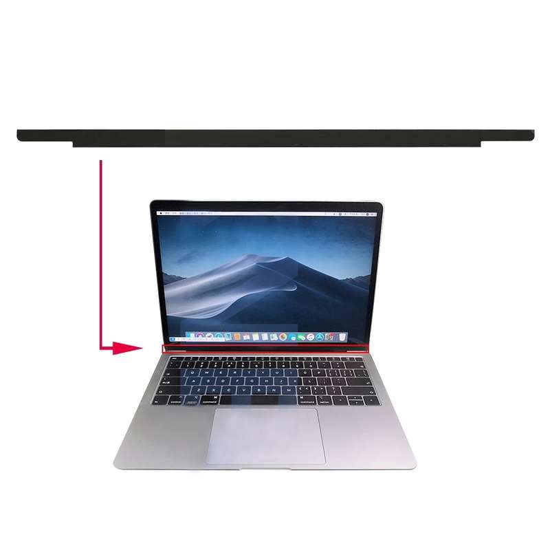 Glass Material LCD Screen Display Front Bezel Logo Cover for Macbook Pro 16 inch A2141 2019(Silver)