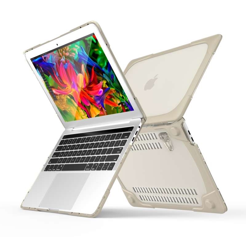 For Macbook Pro 13.3 inch (A1708) & with Touchbar (A1706) Laptop TPU + PC Folding Shockproof Protect