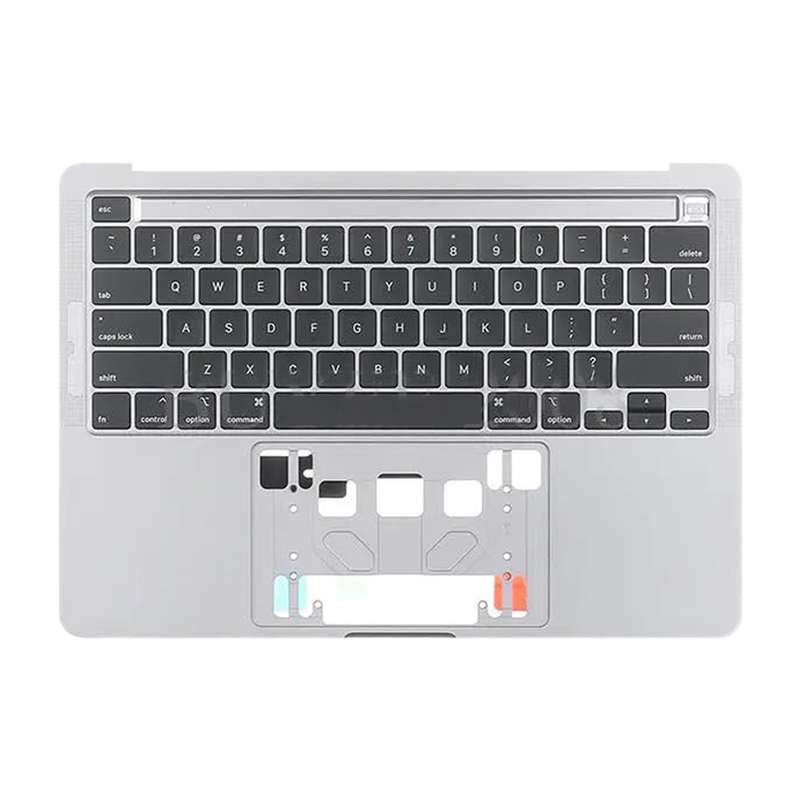 For MacBook Pro Retina 13 inch A2289 2020 C-side Cover + US Edition Key Board (Grey)