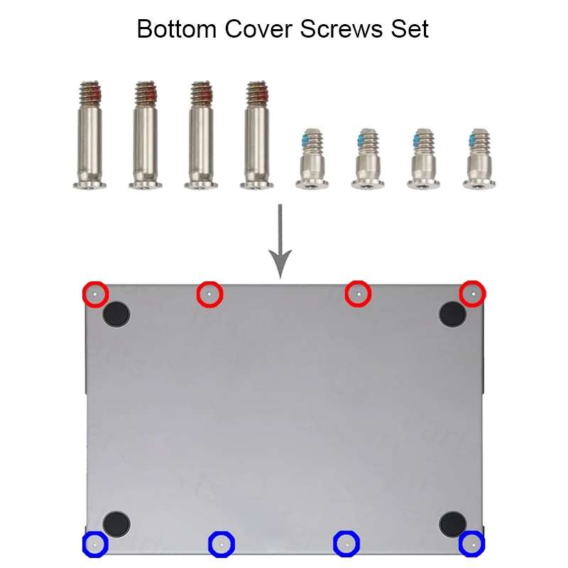 Bottom Cover Screws Set for MacBook Pro Retina M3 14 16 A2918 A2991 A2992 (Grey)