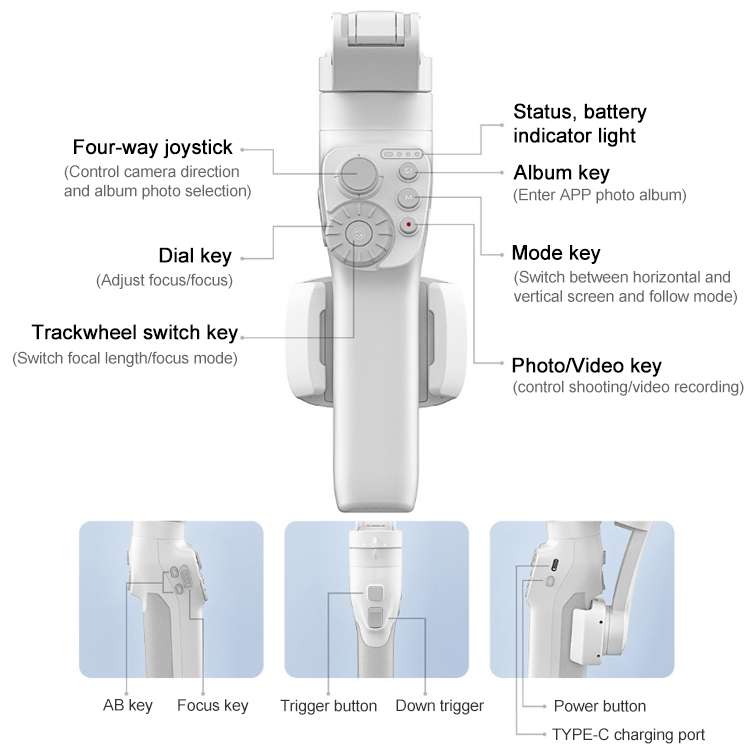 FEIYUTECH Vimble 3 SE Handheld Stabilizer Smart Three-Axis Follow-Up Anti-Shake Gimbal