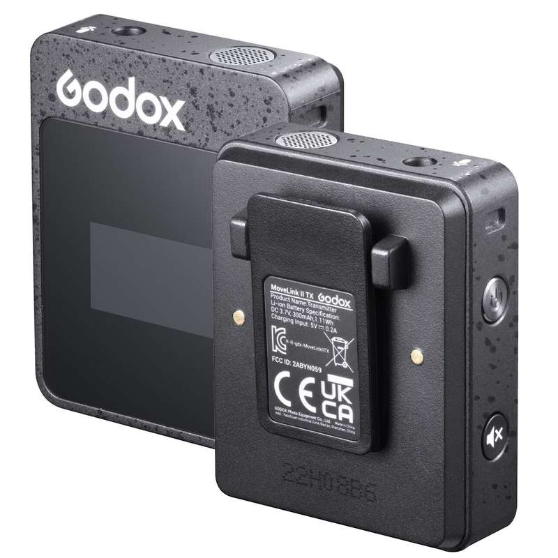 Godox MoveLink II M1 Wireless Lavalier Microphone System with Transmitters and Receiver for DSLR Cam