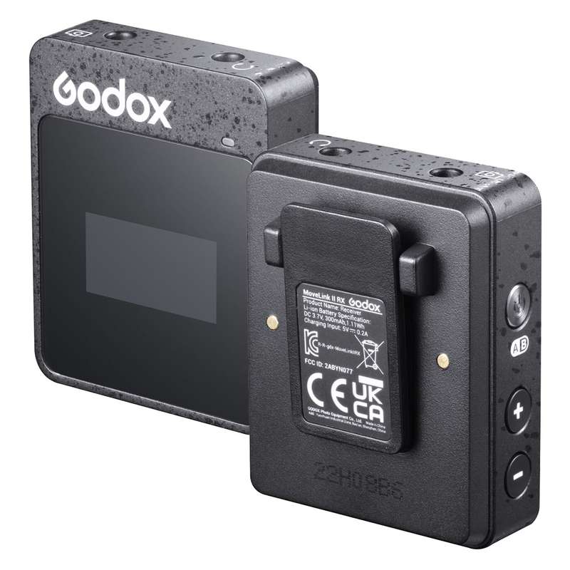 Godox MoveLink II M1 Wireless Lavalier Microphone System with Transmitters and Receiver for DSLR Cam