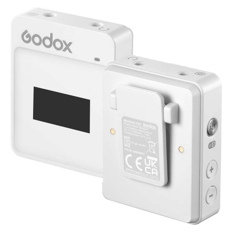 Godox MoveLink II M1 Wireless Lavalier Microphone System with Transmitters and Receiver for DSLR Cam