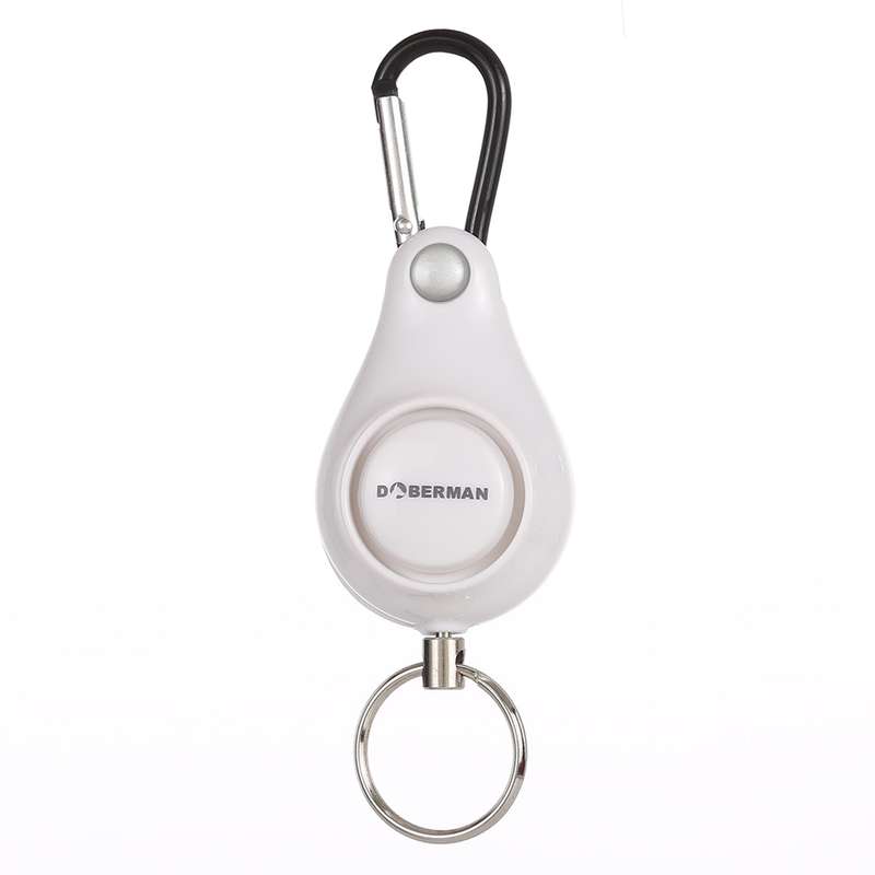 DOBERMAN Key-chain Personal Security Alarm Pull Ring Triggered Anti-attack Safety Emergency Alarm(Wh