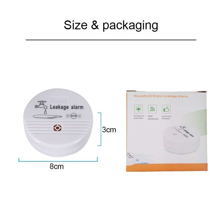 360 Degrees Water Leak Detector Sensor 85dB Volume Water Leakage Alarm for Home Kitchen, Toilet, Flo
