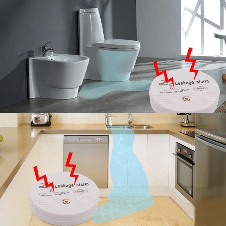 360 Degrees Water Leak Detector Sensor 85dB Volume Water Leakage Alarm for Home Kitchen, Toilet, Flo