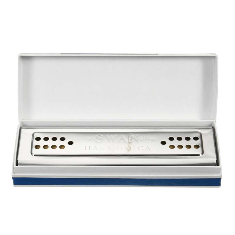 Swan SW24-12A 24-holes Double-sided Harmonica Beginner Polyphony Box Adult Children Beginners Perfor