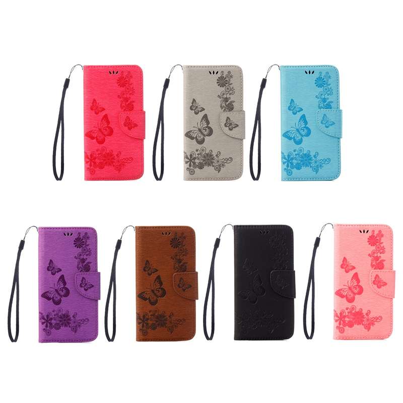 For Sony Xperia X Compact Butterflies Embossing Horizontal Flip Leather Case with Holder & Card Slot