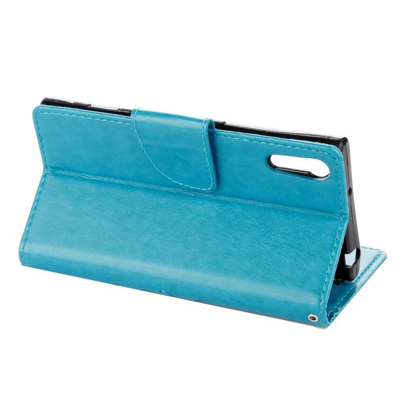 For Sony Xperia XZ Butterflies Love Flowers Embossing Horizontal Flip Leather Case with Holder & Car