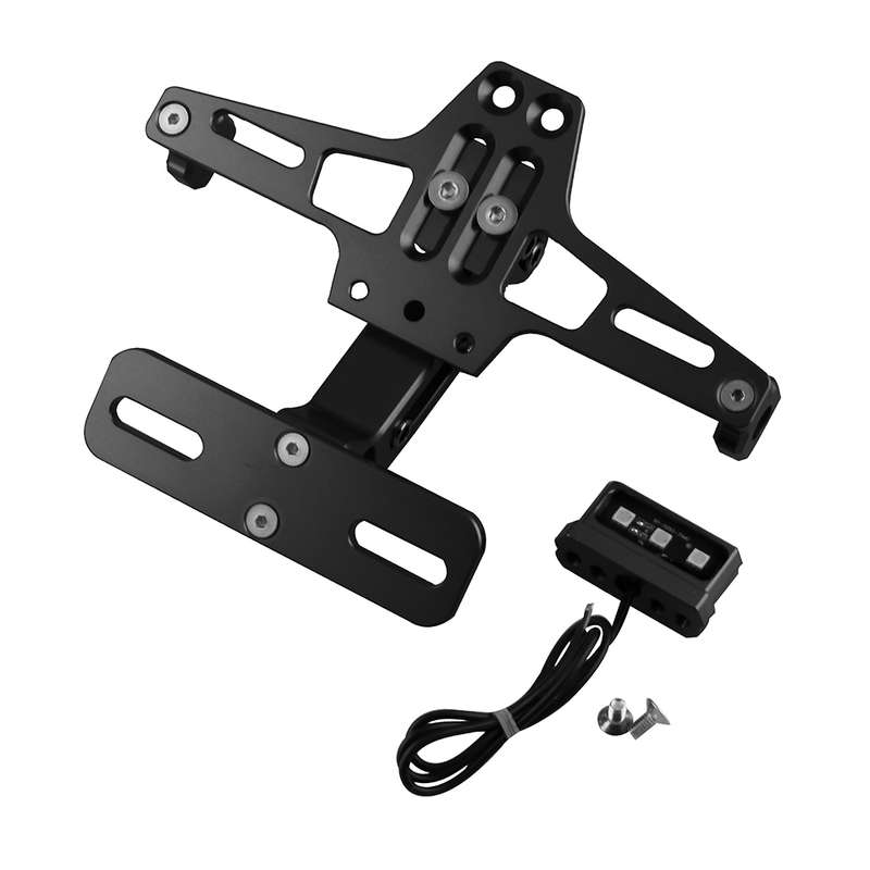 LPF013 Motorcycle Modification Accessories Universal Aircraft Shape Aluminum Alloy License Plate Bra