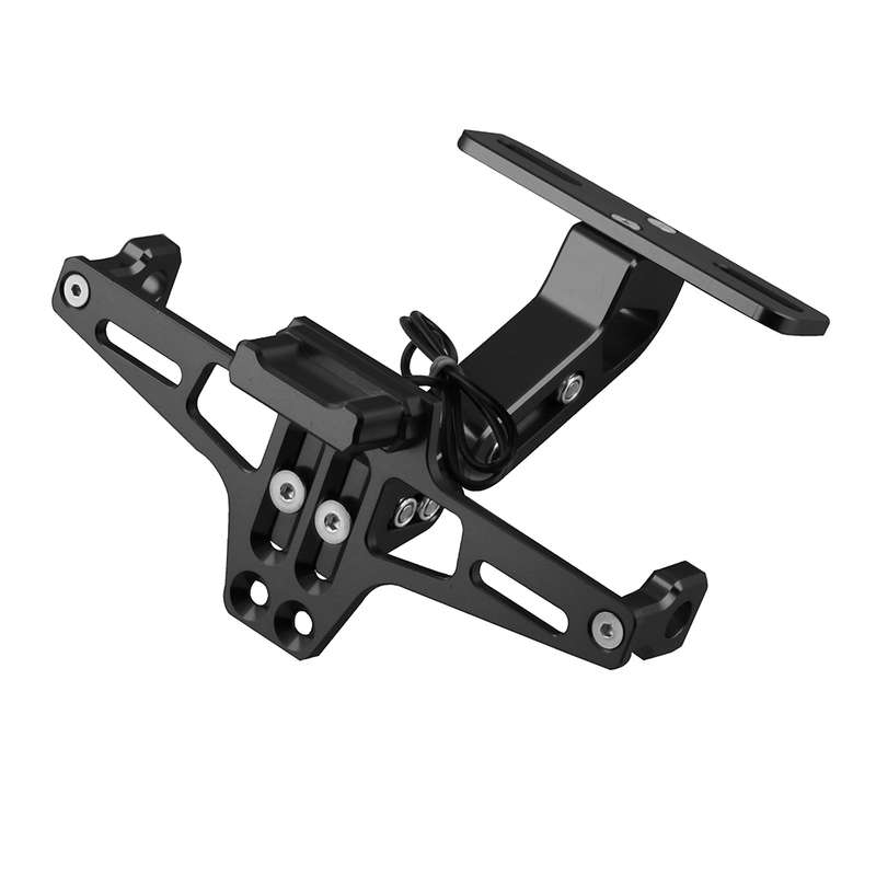 LPF013 Motorcycle Modification Accessories Universal Aircraft Shape Aluminum Alloy License Plate Bra