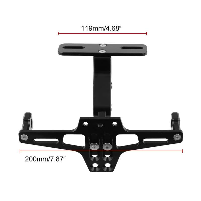 LPF013 Motorcycle Modification Accessories Universal Aircraft Shape Aluminum Alloy License Plate Bra