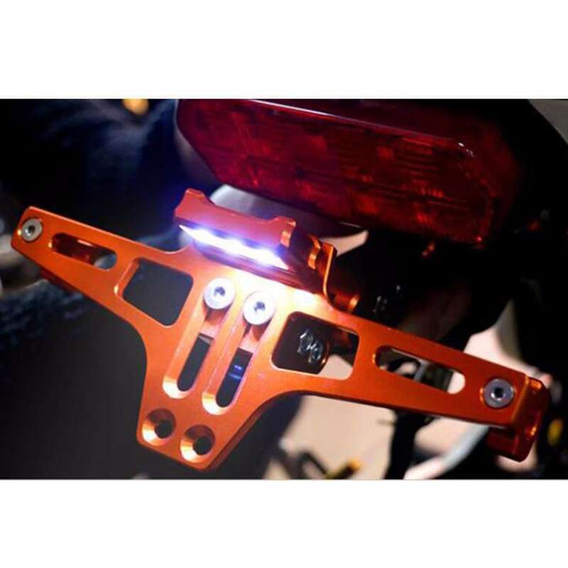 LPF013 Motorcycle Modification Accessories Universal Aircraft Shape Aluminum Alloy License Plate Bra