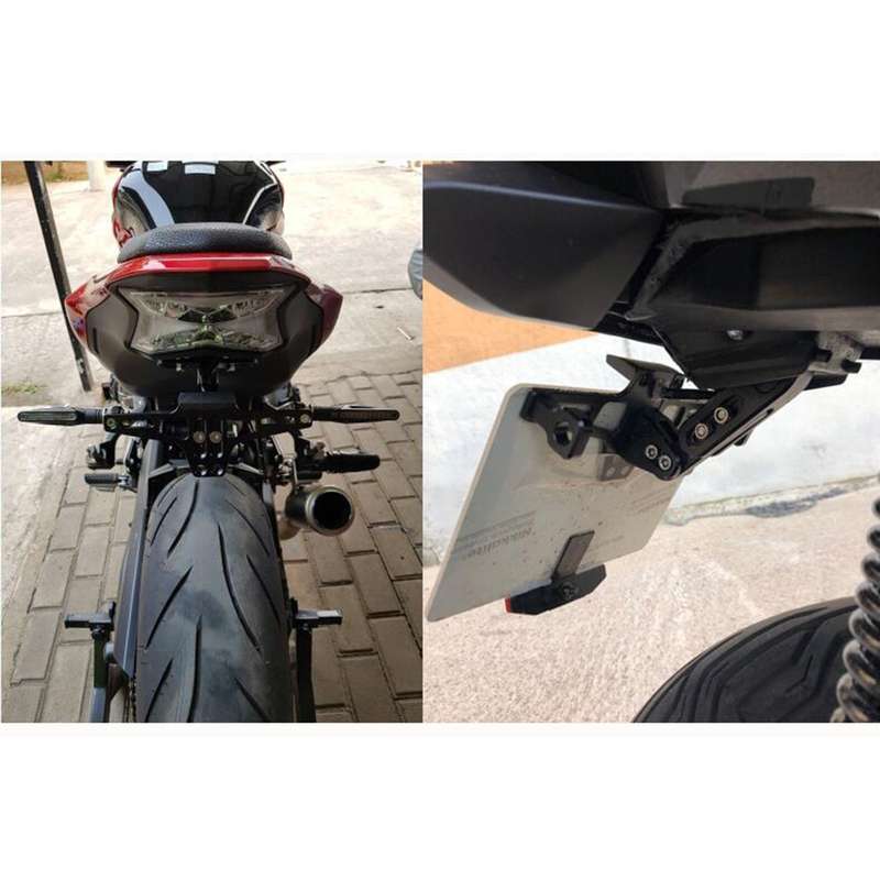 LPF013 Motorcycle Modification Accessories Universal Aircraft Shape Aluminum Alloy License Plate Bra