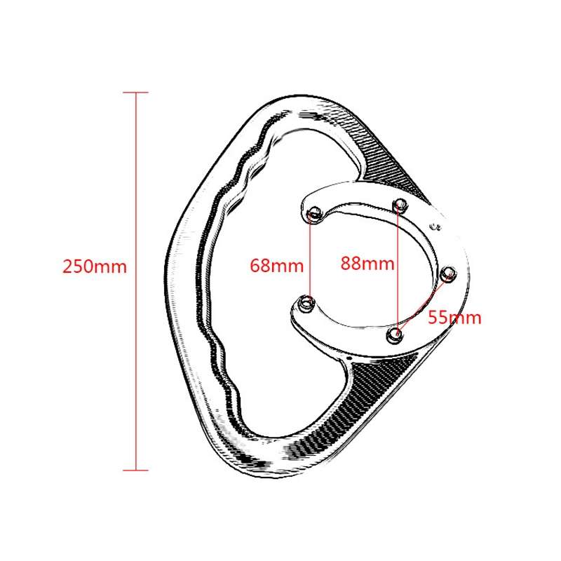 MT07 Modified CNC Fuel Tank Handrail MT09 Universal Fuel Tank Cap Handrail for Yamaha Series(Black)