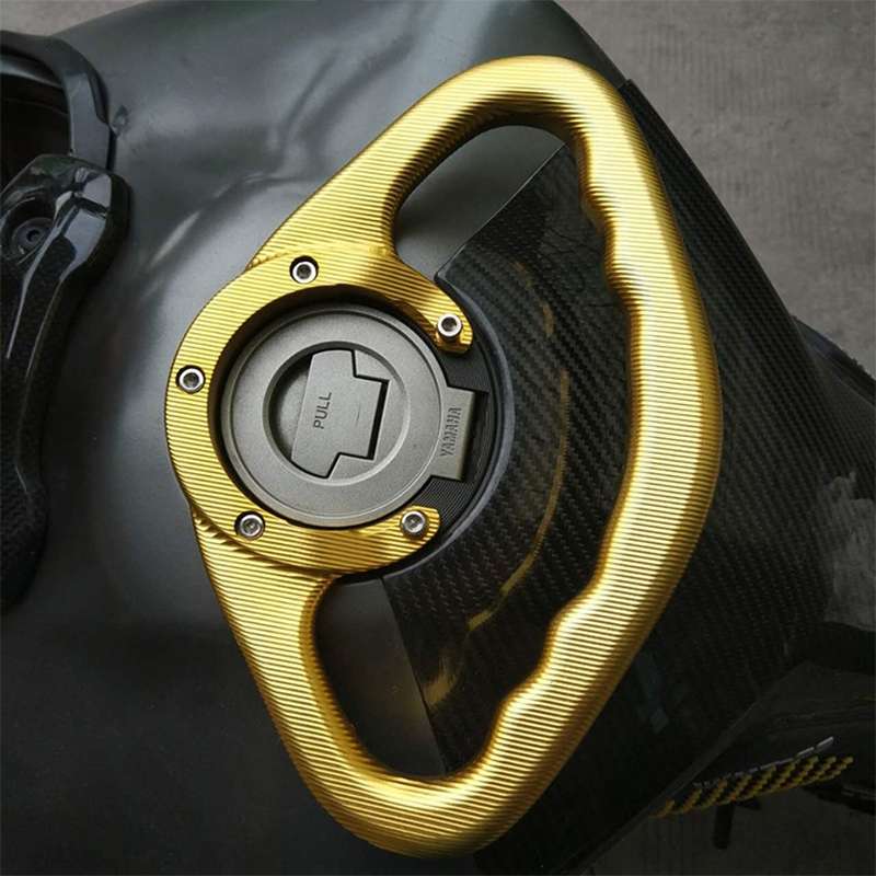 MT07 Modified CNC Fuel Tank Handrail MT09 Universal Fuel Tank Cap Handrail for Yamaha Series(Black)