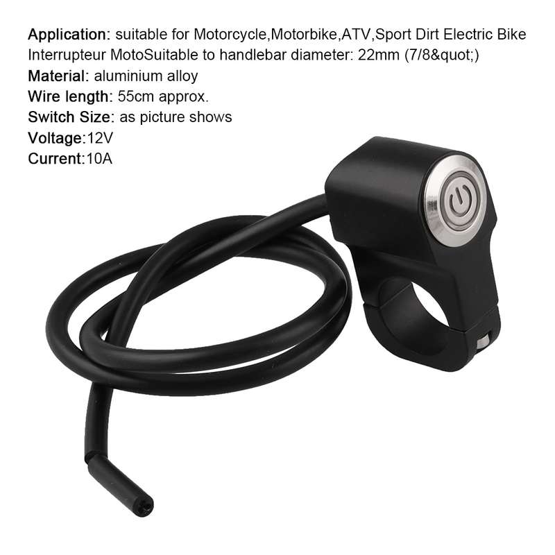 MB-BS001-R Motorcycle Motorcycle Switches 22mm Handlebar Mount Switch Headlight Hazard Brake Light P