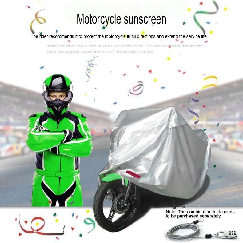 210D Oxford Cloth Motorcycle Electric Car Rainproof Dust-proof Cover, Size: XXL (Black Silver)