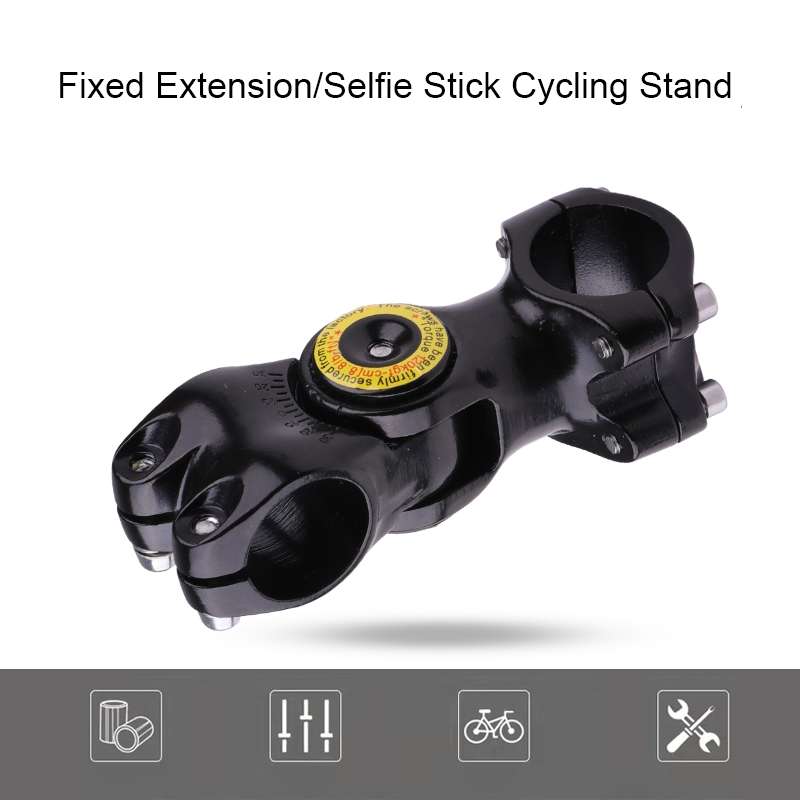 Motorcycle Bicycle Handlebar Fixture Mount Camera Bracket Adapter with Monopod Stand(Black)