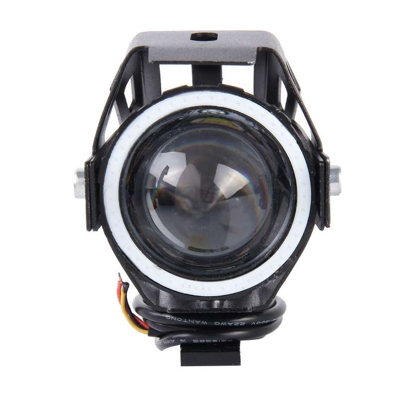 U7 10W 1000LM LED Life Waterproof Headlamp Light with Angel Eyes Light for Motorcycle / SUV, DC 12V(