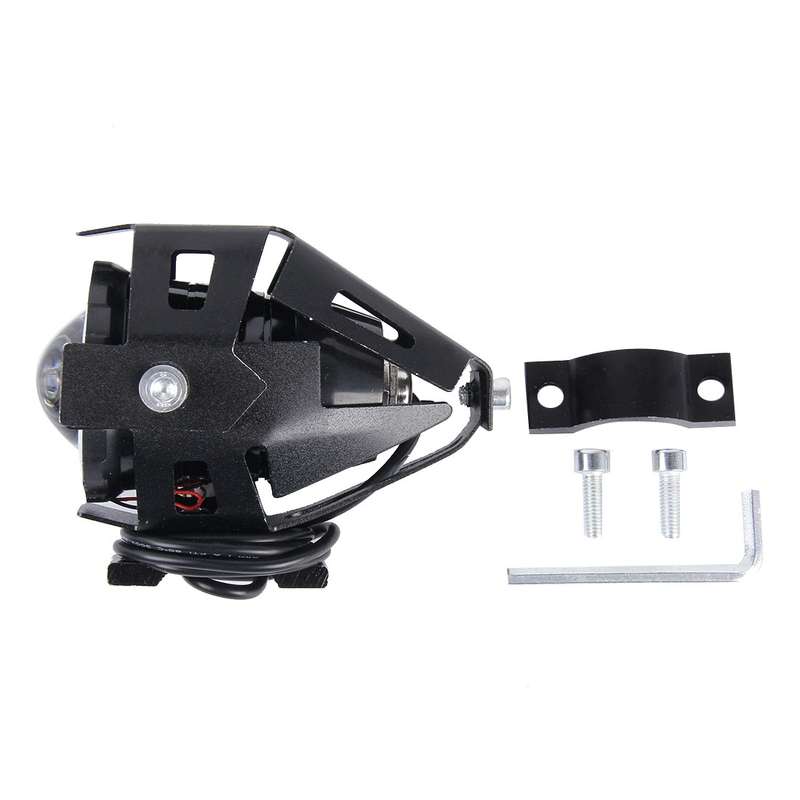 U7 10W 1000LM LED Life Waterproof Headlamp Light with Angel Eyes Light for Motorcycle / SUV, DC 12V(