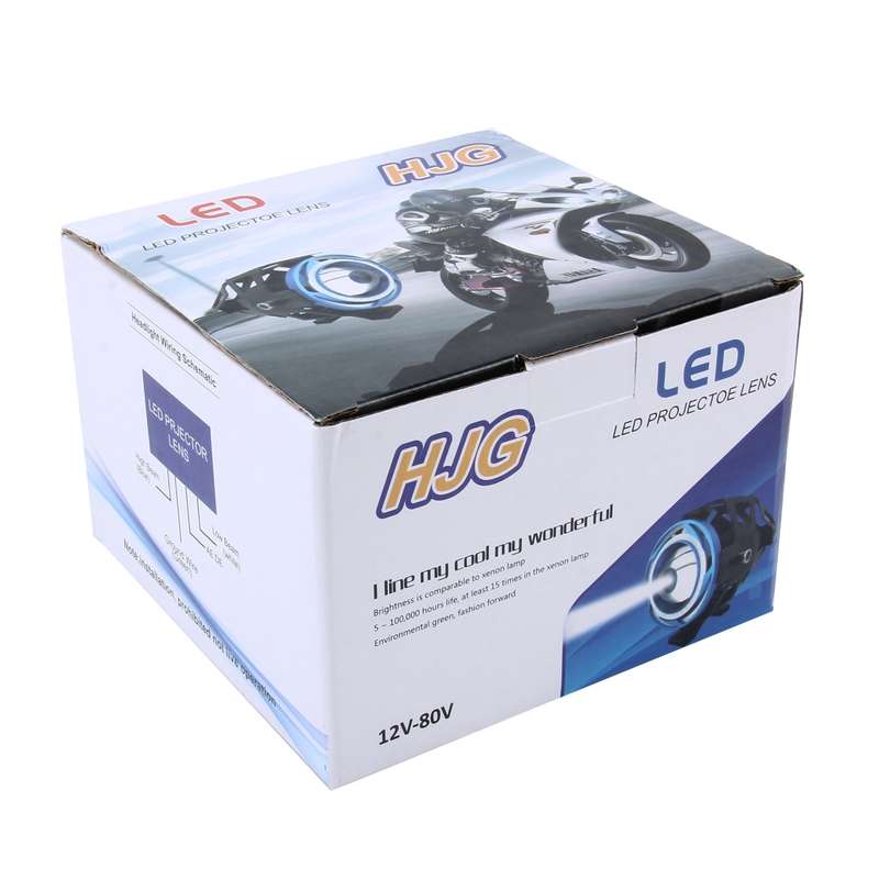 U7 10W 1000LM LED Life Waterproof Headlamp Light with Angel Eyes Light for Motorcycle / SUV, DC 12V(