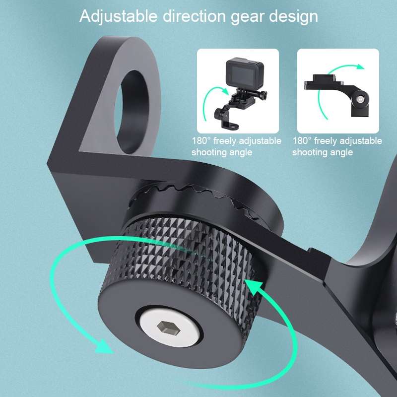 RUIGPRO Motorcycle Handlebar Alloy Phone Bracket for GoPro, Insta360, DJI and Other Action Cameras(B