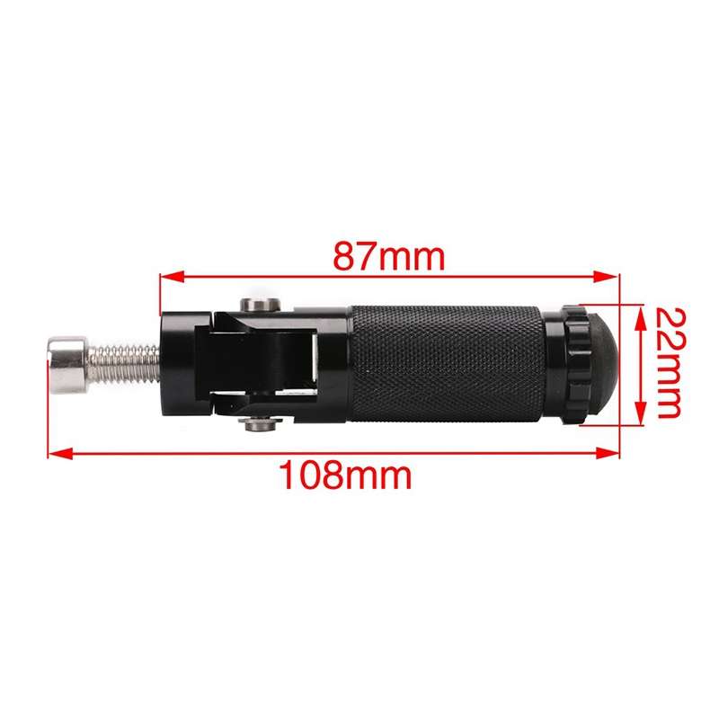 Speedpark 1 Pair Universal Folding Footrests Footpegs Foot Rests Pegs Rear Pedals Set 8mm Install Bo