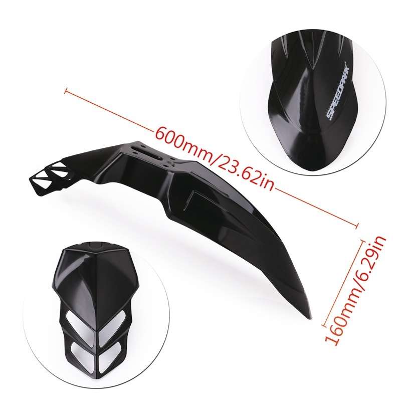 Speedpark Motorcycle Modified Front Wheel Fender Dustproof Splash Flaps Mudguards for Yamaha / Suzu