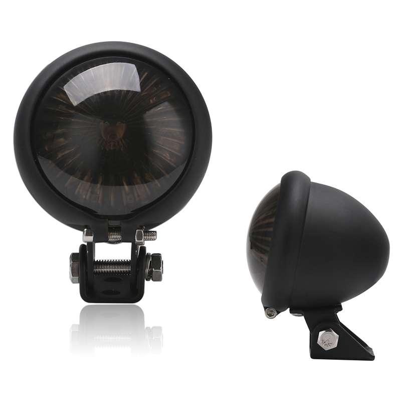 Speedpark 12V Motorcycle Modified Tail Light Brake Light for Harley(Black Red)