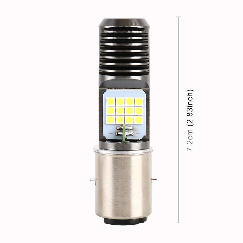 BA20D DC12V / 7.4W Motorcycle LED Headlight with 24LEDs SMD-3030 Lamp Beads (White Light)