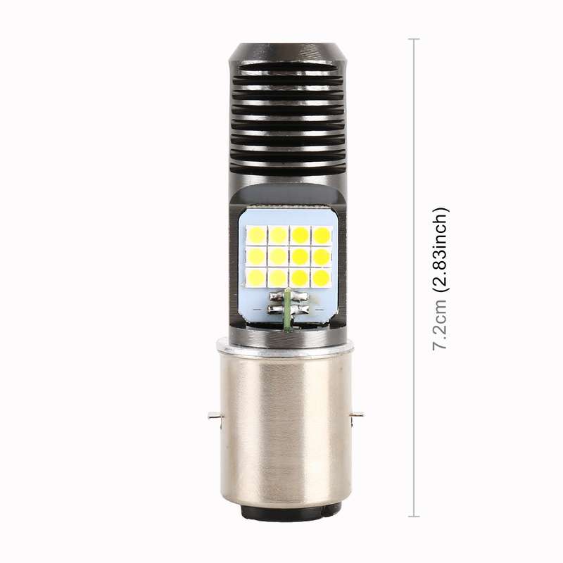 BA20D DC12V / 7.4W Motorcycle LED Headlight with 24LEDs SMD-3030 Lamp Beads (White Light)