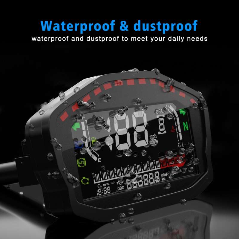 CS-1089A1 Motorcycle Modified Multi-function LCD Color Screen Odometer Tachometer
