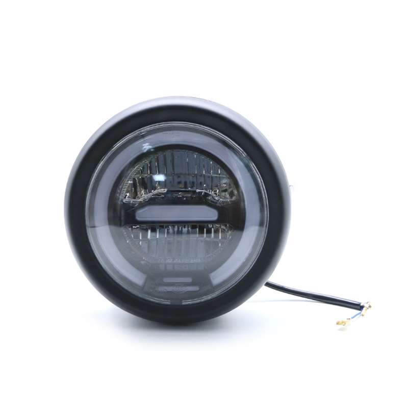 Motorcycle 5.75 inch Harley Headlight Retro Lamp LED Light Modification Accessories (Yellow)