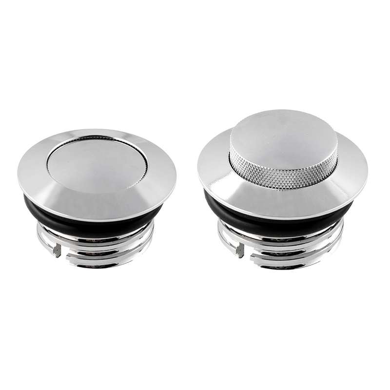 Motorcycle Flush Pop-up Gas Cap with O-ring for Harley Davidson (Black)