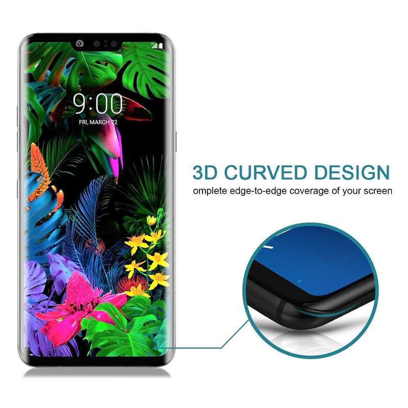 9H 3D Full Screen Tempered Glass Film for LG G8 ThinQ(Black)
