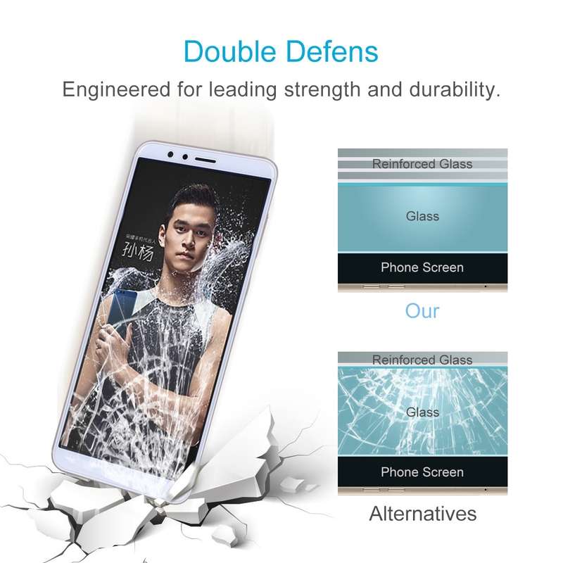 For Huawei Honor Play 7X 0.26mm 9H Surface Hardness 2.5D Explosion-proof Tempered Glass Screen Film