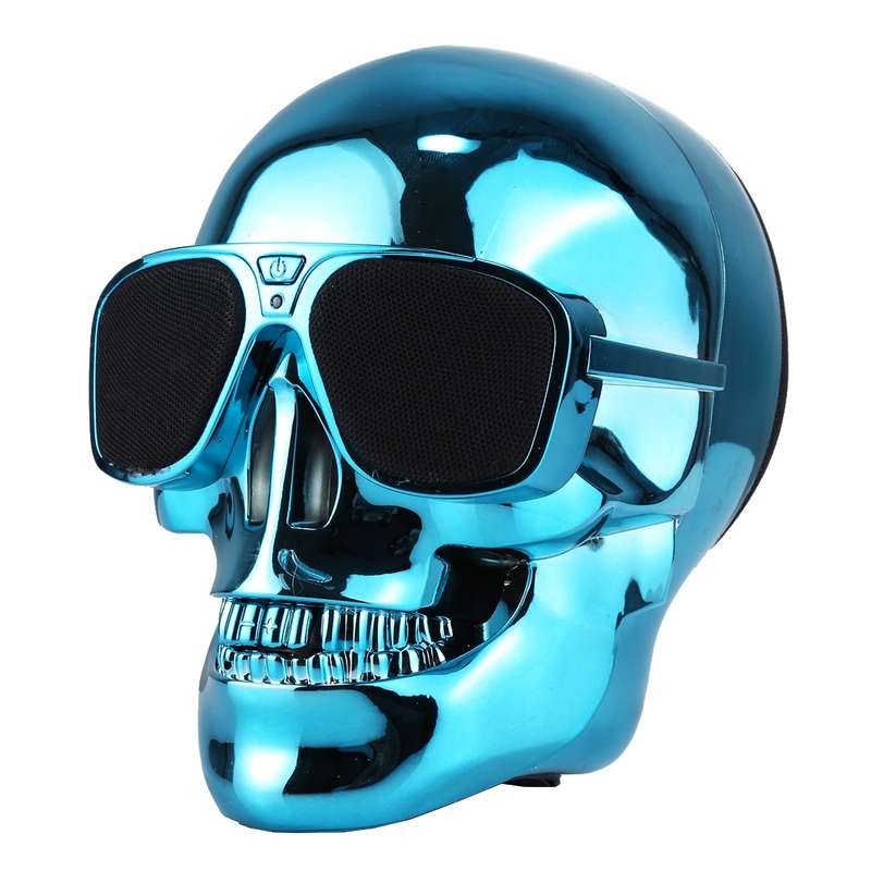 Sunglasses Skull Bluetooth Stereo Speaker, for iPhone, Samsung, HTC, Sony and other Smartphones (Gol