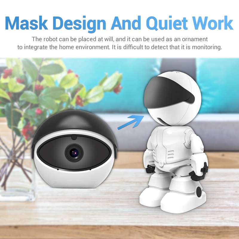 ESCAM PT205 HD 1080P Robot WiFi IP Camera, Support Motion Detection / Night Vision, IR Distance: 10