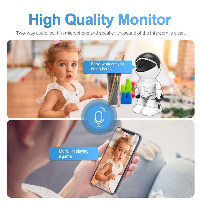 ESCAM PT205 HD 1080P Robot WiFi IP Camera, Support Motion Detection / Night Vision, IR Distance: 10