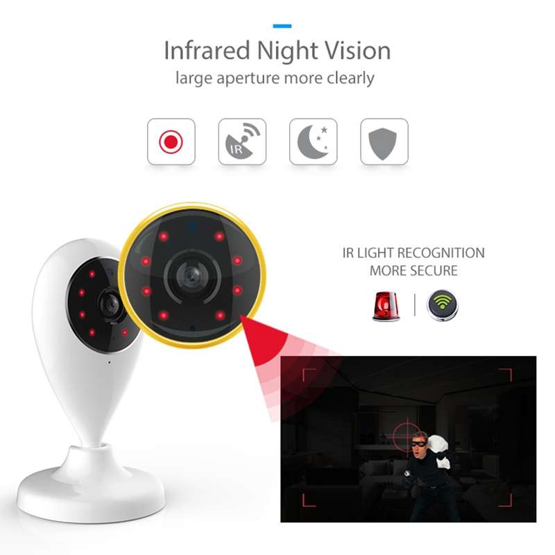 NEO NIP-55AI Indoor WiFi IP Camera, with IR Night Vision & Multi-angle Monitor & Mobile Phone Remot
