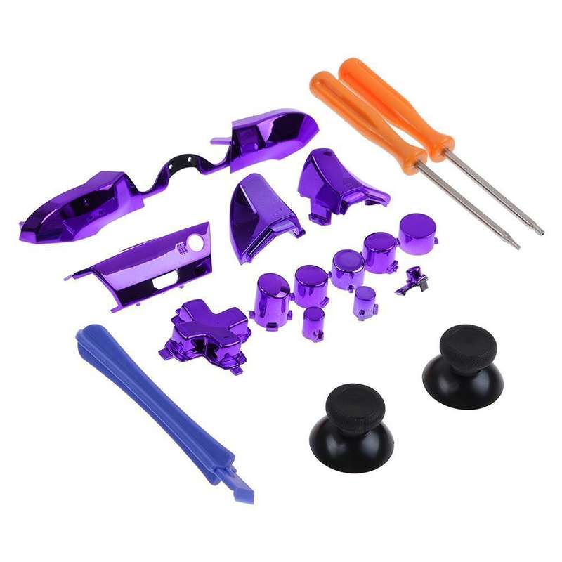 Full Set Game Controller Handle Small Fittings with Screwdriver for Xbox One ELITE(Silver)