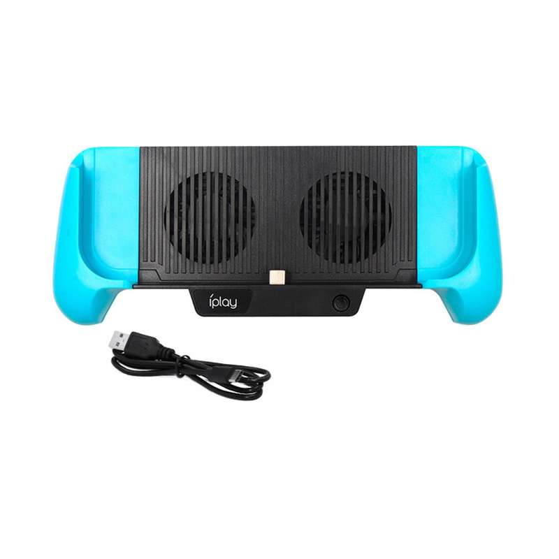 IPLAY Host Charging Grips Stand Shell Cooling Fan for Switch Lite(Blue)
