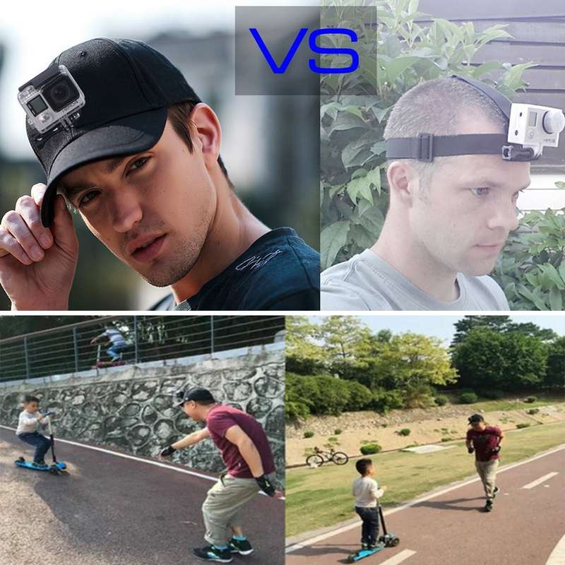Outdoor Sun Hat Topi Baseball Cap with Camera Stand Holder Mount for GoPro & SJCAM & Xiaomi Xiaoyi S