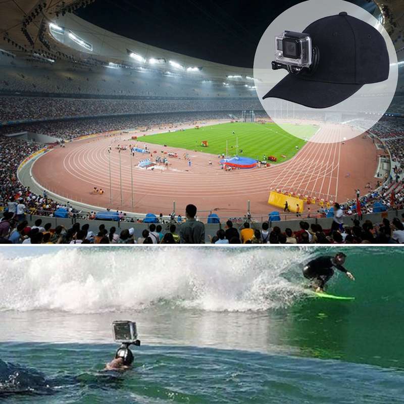 Outdoor Sun Hat Topi Baseball Cap with Camera Stand Holder Mount for GoPro & SJCAM & Xiaomi Xiaoyi S