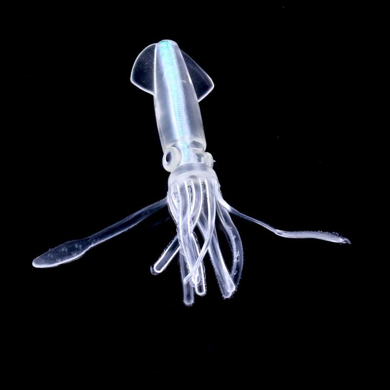HENGJIA 5PCS Luminous Squids Plastic Soft Baits Artificial Fishing Lures Bionic Fishing Bait, Length