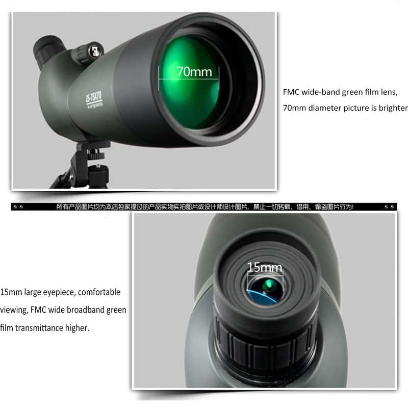 Maifeng 25-75x70 Professional High Definition High Times Outdoor Zoom Monocular Astronomical Telesco